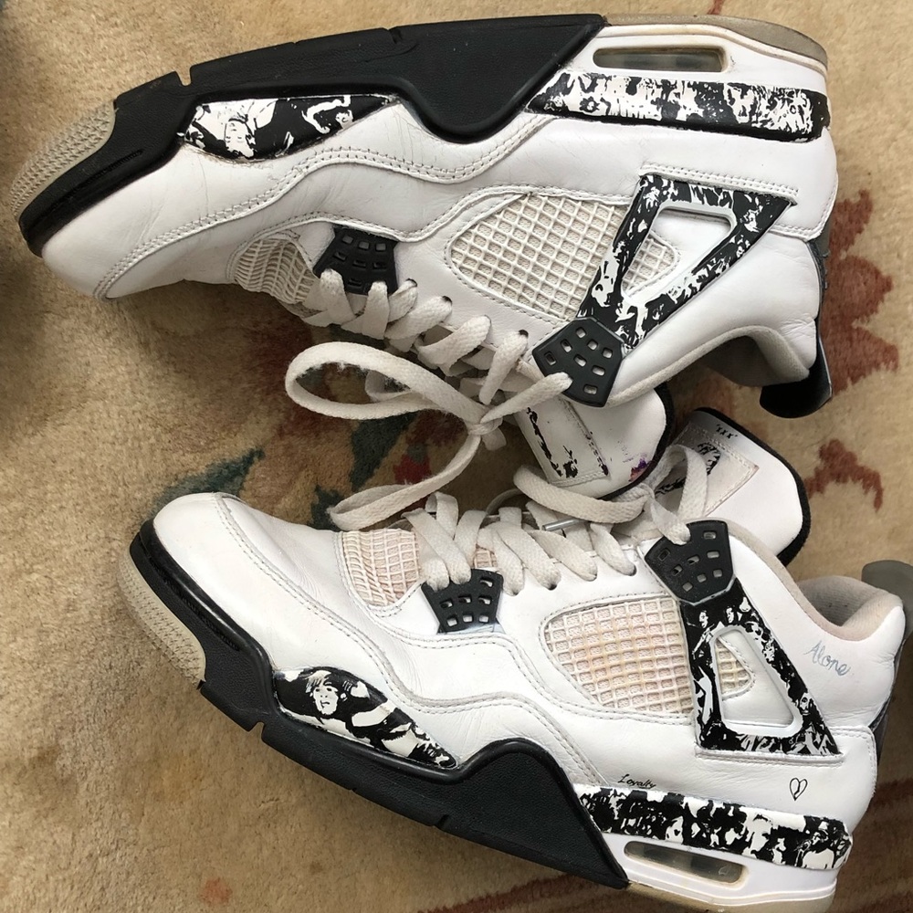 Jordan 4 custom XxxTentacion size 10.5 - Picture 1 of 2